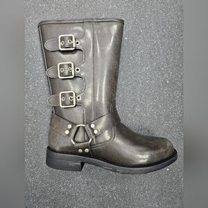 ​Dream Pairs Kids Harness Moto Biker Boots - Square Toe